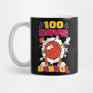 100 days of school featuring a dabbing basketball #3 Mug